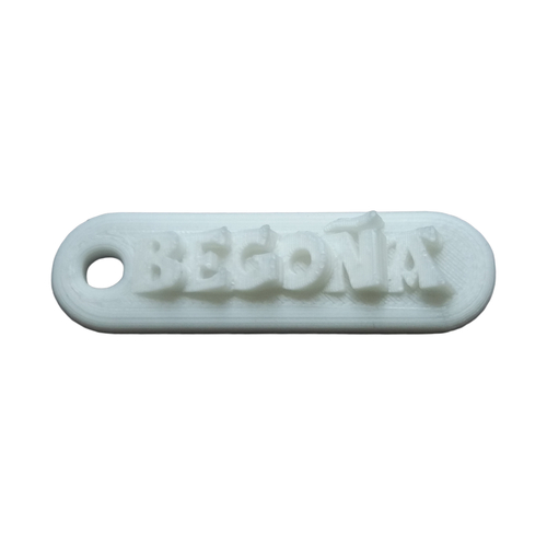 BEGOÑA Personalized keychain embossed letters 3D Print 243759