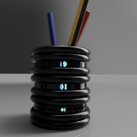 Pen holder calendar with LED - Thumbnail 1