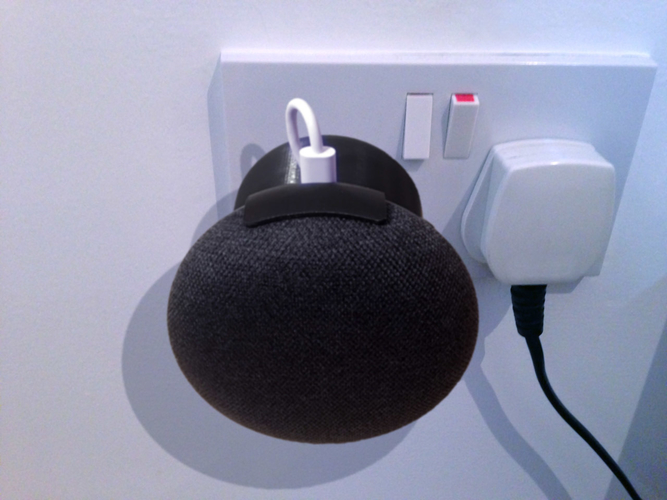 Google Home Mini - UK socket stand 3D Print 243825