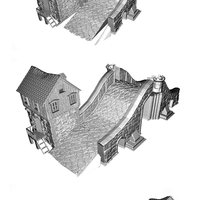 guardhouse with bridge (stl files) - Thumbnail 2