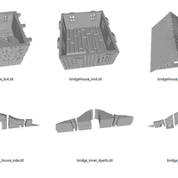 guardhouse with bridge (stl files) - Thumbnail 3