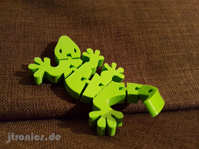 Flexi Articulated Gecko 3D Print 244113