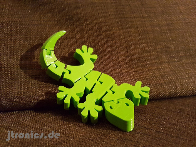 Flexi Articulated Gecko 3D Print 244114