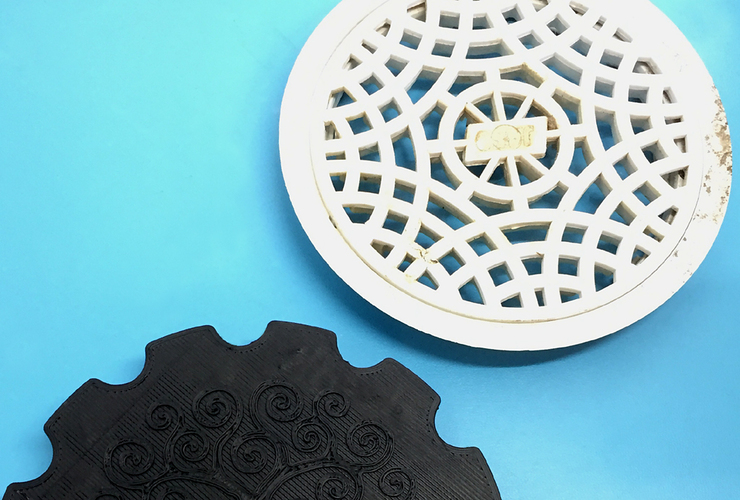 Floating floor drain cover 3D Print 24412