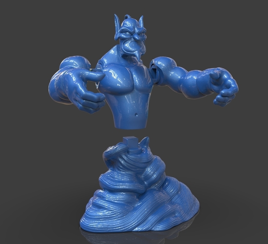 Aladdin's Genie Evil Mode (Separate Parts) 3D Print 244127