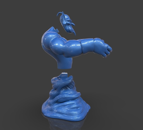 Aladdin's Genie Evil Mode (Separate Parts) 3D Print 244134