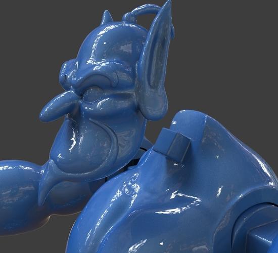 Aladdin's Genie Evil Mode (Separate Parts) 3D Print 244139