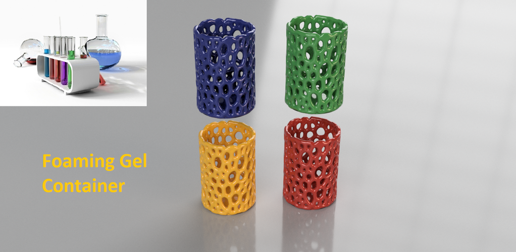 Foaming Gel container (voronoi pattern)
