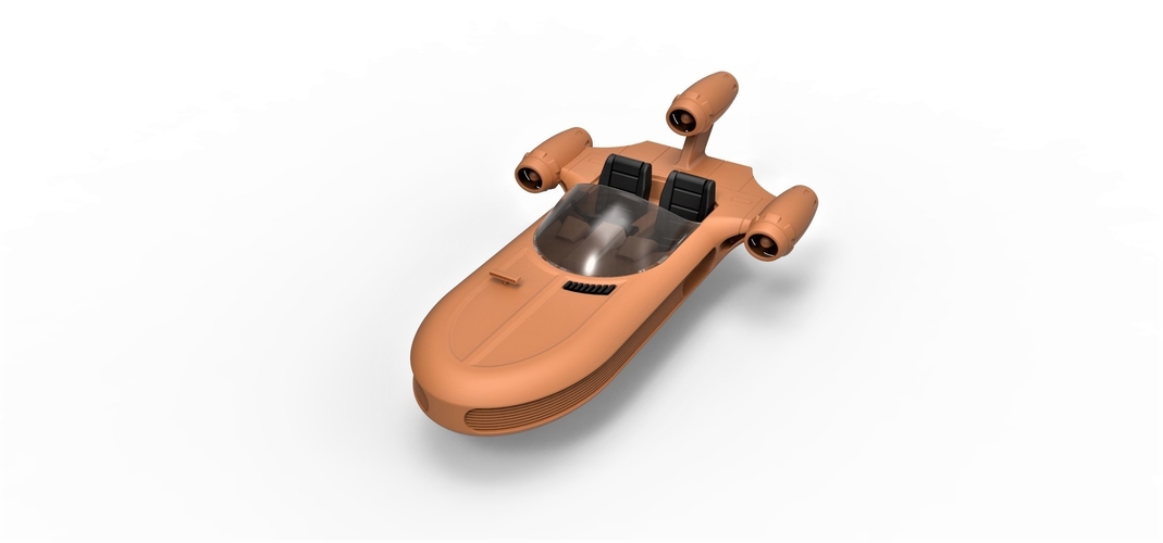 3D Printed Diecast model of Landspeeder X-34 from Star Wars Scale 1:24 ...