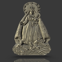 Our Lady Of Charity Carved Sculpture - Thumbnail 1