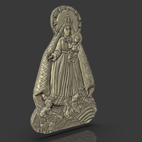 Our Lady Of Charity Carved Sculpture - Thumbnail 7