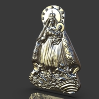 Our Lady Of Charity Carved Sculpture - Thumbnail 11