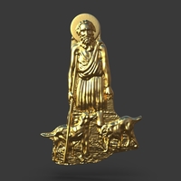 Small San Lazarus Carved Sculpt 3D Printing 244524