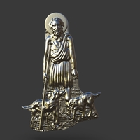 San Lazarus Carved Sculpt - Thumbnail 9