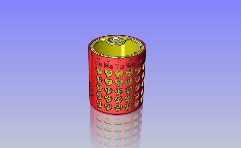 Hello Kitty Perpetual Calendar Pen Holder