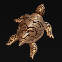 Turtle with Tiki Mask Ornament - Thumbnail 2