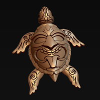 Turtle with Tiki Mask Ornament - Thumbnail 3