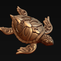 Turtle with Tiki Mask Ornament - Thumbnail 11
