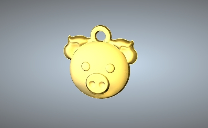 Q1 type 12-Pig pendant 3D Print 244771