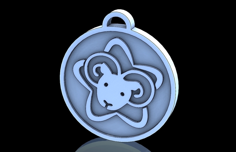 Q1 TYPE 1 ARIES ZODIAC PENDANT