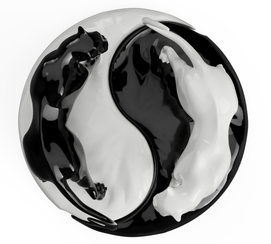 Yin yang panther 3D Print 244806