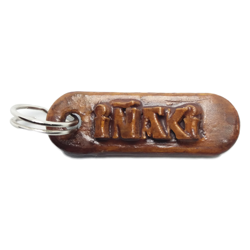 IÑAKI Personalized keychain embossed letters