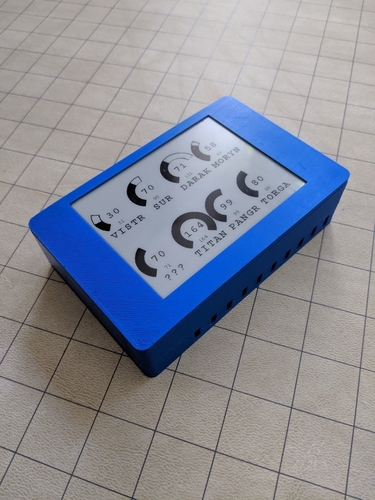 Case for Hit Point Tracker with E-Ink Display 3D Print 245037