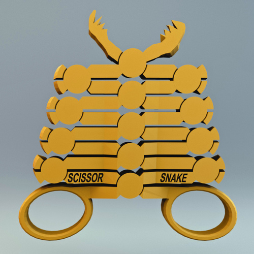 Scissor Snake Family 3D Print 24514