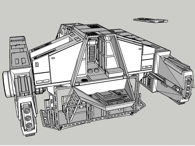 3D Printed At Hauler 3.75 model for use with star wars hasbro line