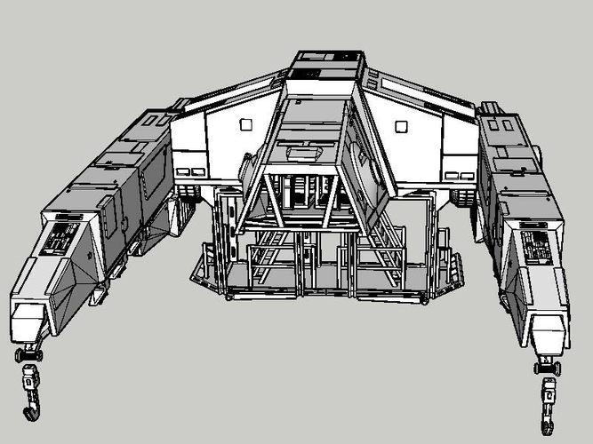 At Hauler 3.75 model for use with star wars hasbro line 3D Print 245159