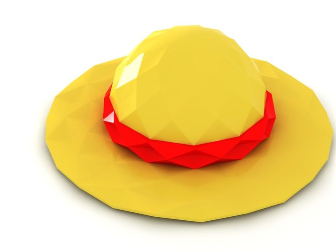 Poly Luffy's Hat 3D Print 24524