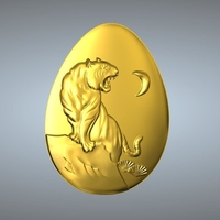 Arc face Chinese zodiac pendant - Thumbnail 3