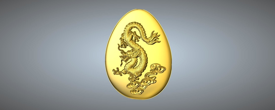 Arc face Chinese zodiac pendant 3D Print 245244