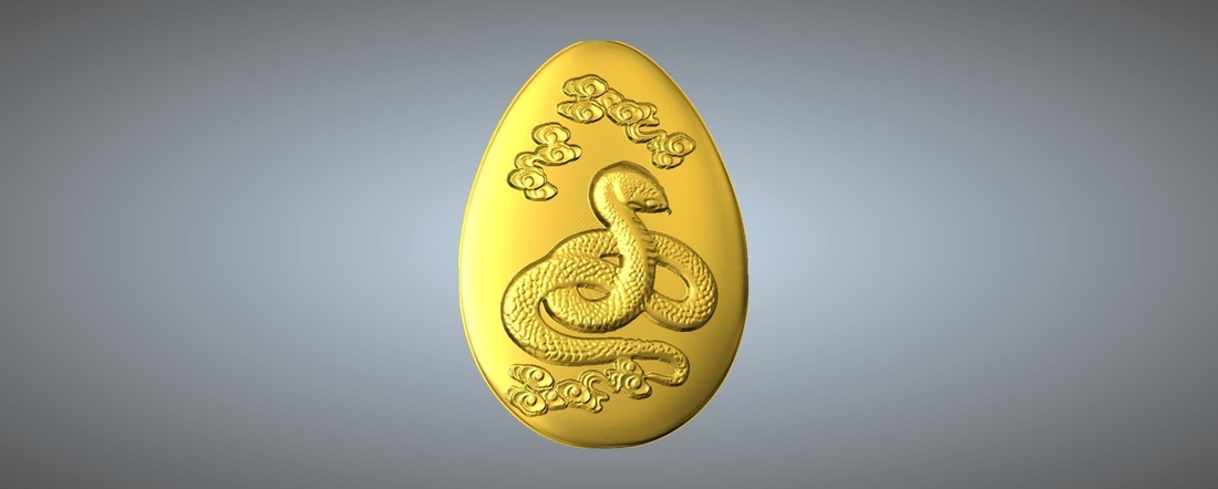 Arc face Chinese zodiac pendant 3D Print 245245