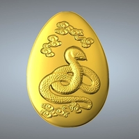 Arc face Chinese zodiac pendant - Thumbnail 6