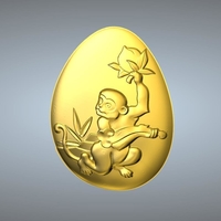 Arc face Chinese zodiac pendant - Thumbnail 9