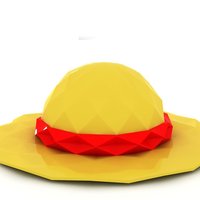 Small Poly Luffy's Hat 3D Printing 24525