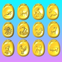 Ganoderma lucidum 12 Zodiac pendant - Thumbnail 12