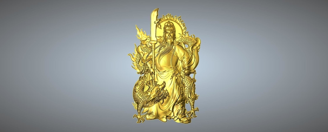 Guan Gong Pendant 1-10 3D Print 245413