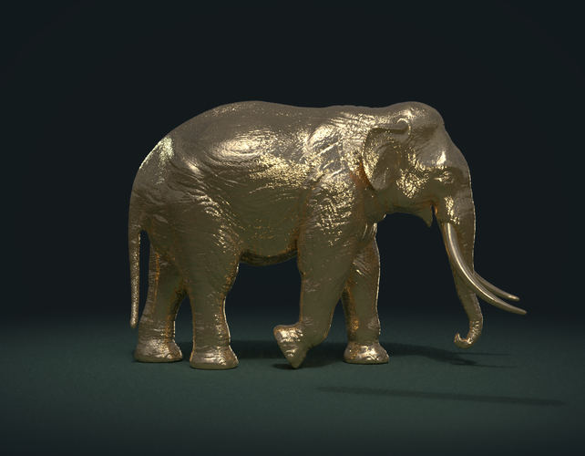 Asian Elephant 3D Print 245484