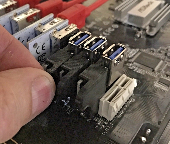 3d Printed Pcie Riser Locking Clip Fits Asrock H110 H81 And Other Mbs By Fusedmatter Pinshape
