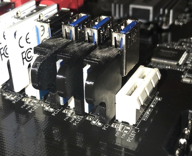 3d Printed Pcie Riser Locking Clip Fits Asrock H110 H81 And Other Mbs By Fusedmatter Pinshape
