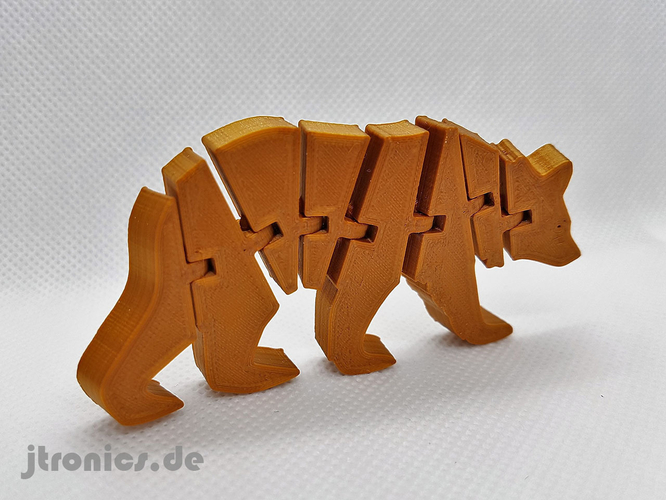 Flexi Articulated Bear 3D Print 245516