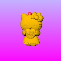 Kitty Key ring pendant 1-3 - Thumbnail 1