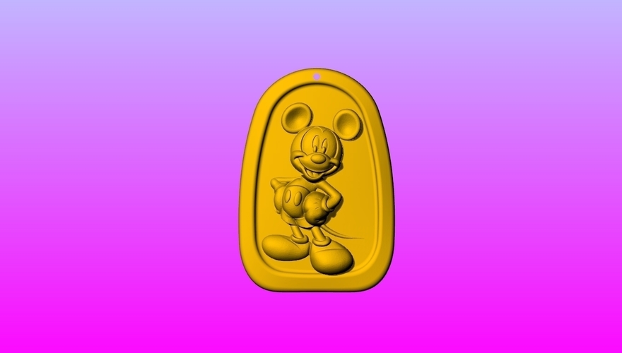 Mickey Key ring pendant 1-3 3D Print 245553