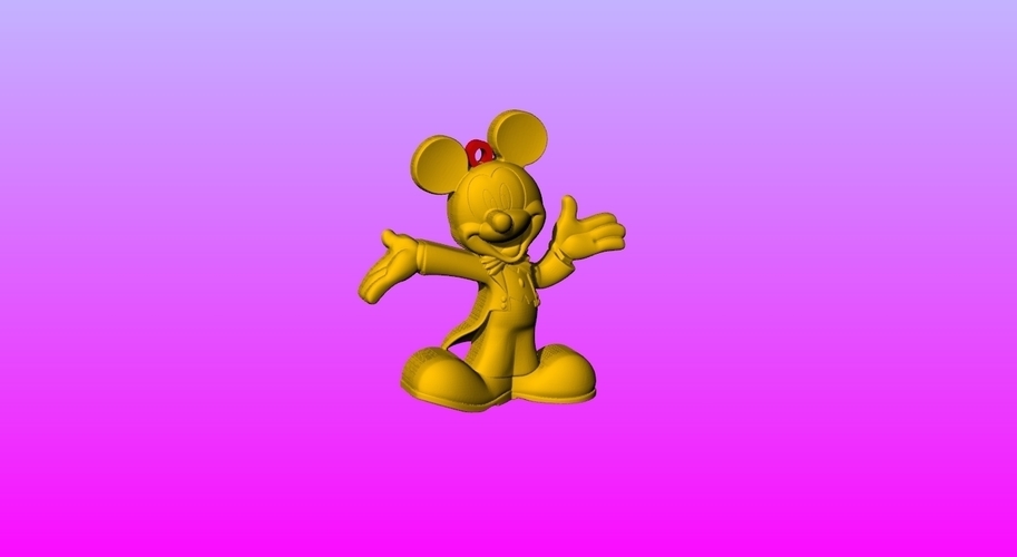 Mickey Key ring pendant 4-6 3D Print 245556