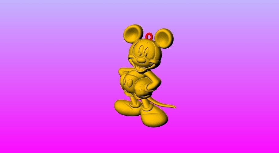 Mickey Key ring pendant 4-6 3D Print 245557