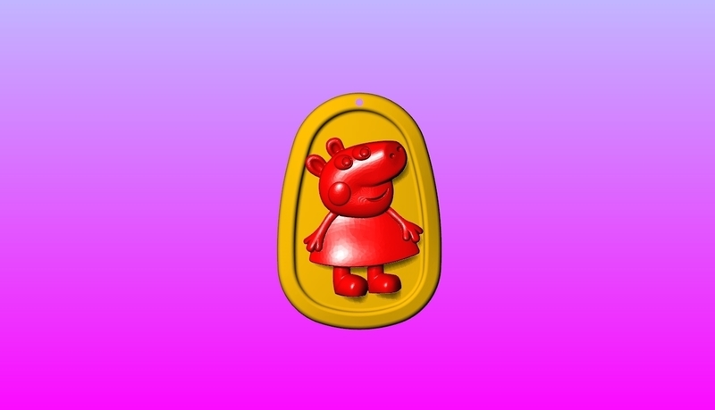 Pec Key Rings Pec Key ring pendant 1-3 - Pinshape