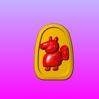 Pig mother Key ring pendant 1-3 - Thumbnail 2