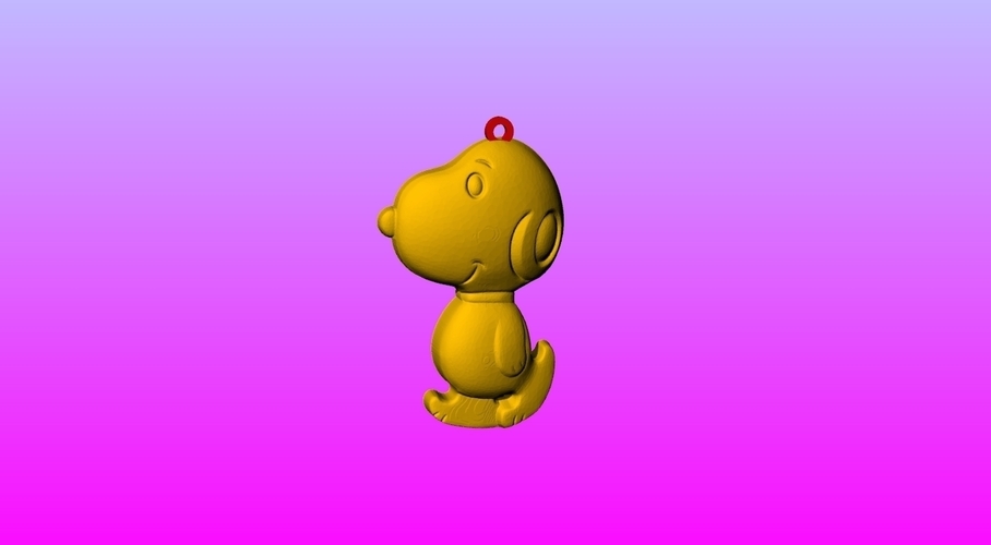 Snoopy Key ring pendant  3D Print 245574